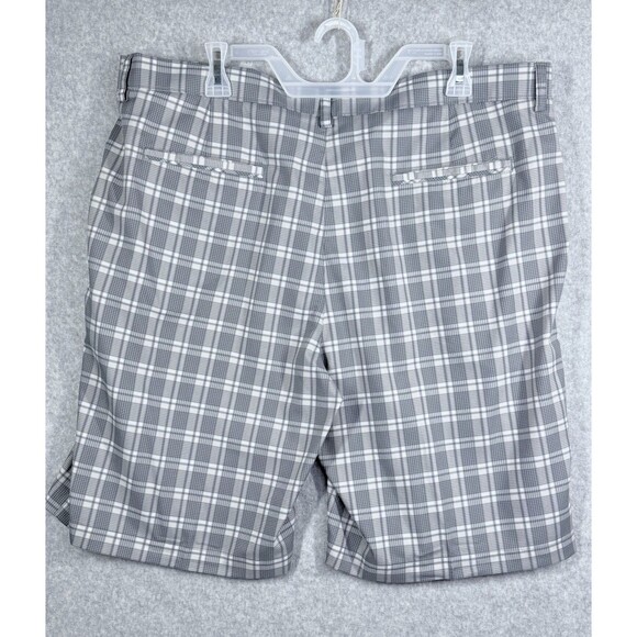 PGA Tour Pro Series Mens Size 38 Golf Casual Shorts White Gray Plaid Lightweight - Picture 2 of 10